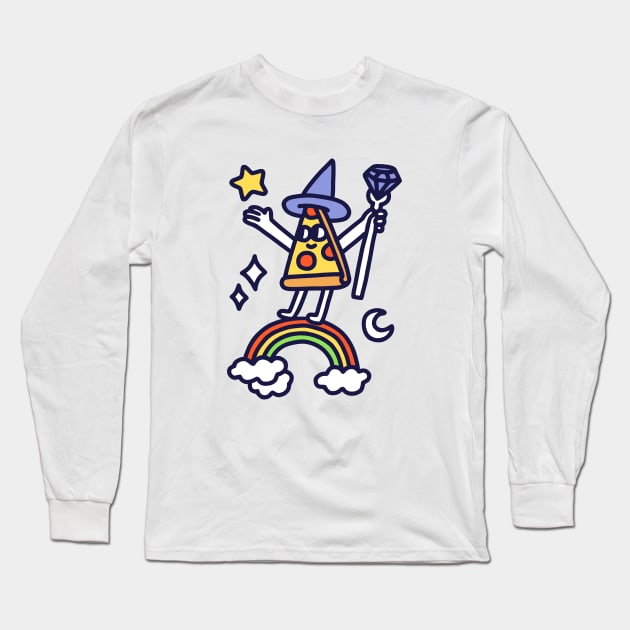 Wizard Pizza Long Sleeve T-Shirt by obinsun